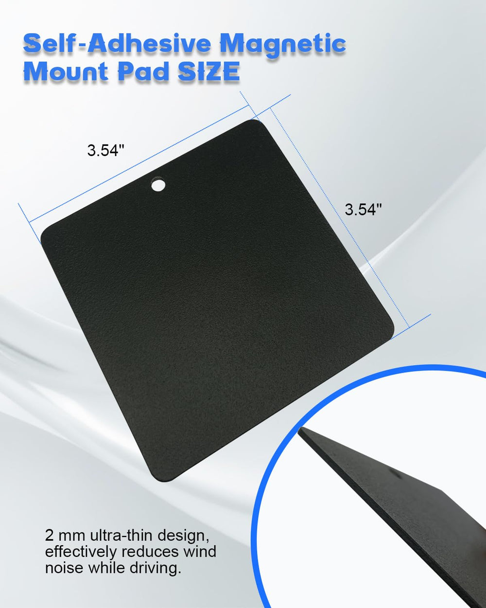 Closeup of FYWZ pad adhesion on aluminum roof for secure mounting