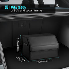 Fyzeoty car organizer lid open showing spacious interior for storage.