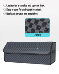 Fyzeoty collapsible trunk organizer saves space when not in use.