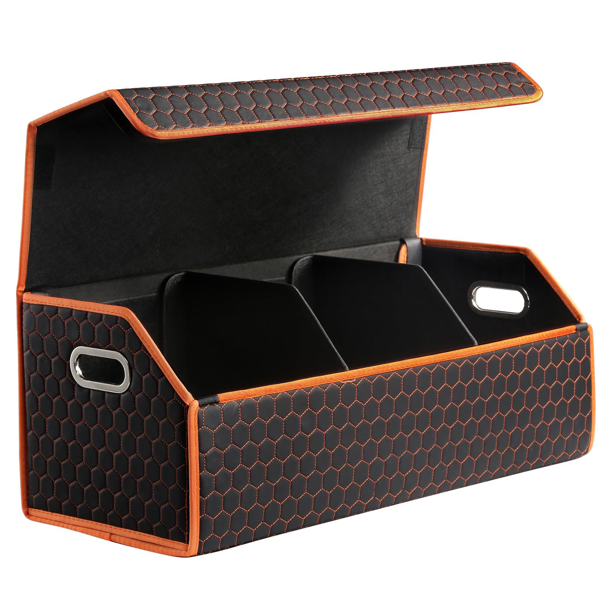 Fyzeoty trunk organizer extra-large keeps groceries and gear neatly organized.