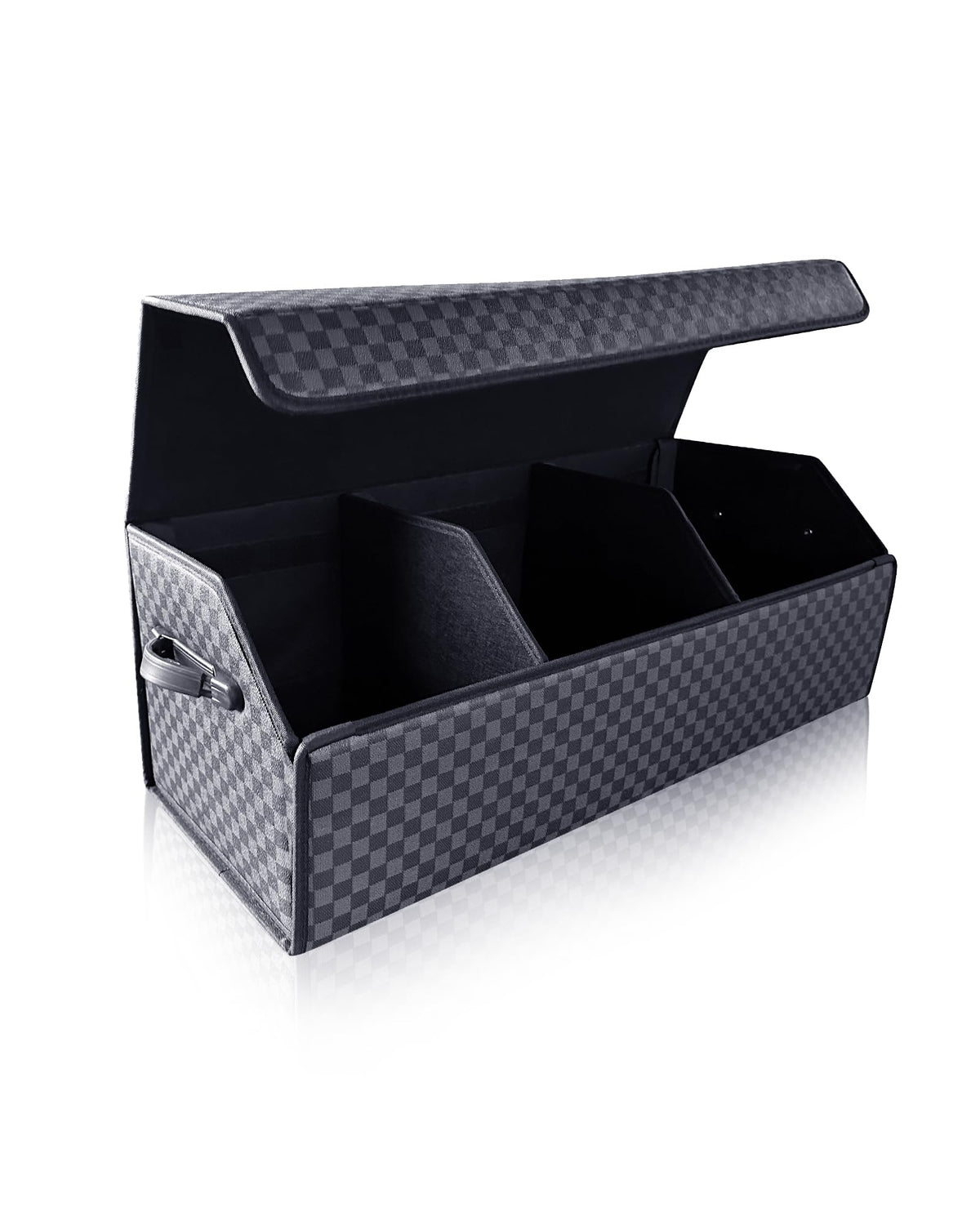 Fyzeoty trunk organizer with leather texture for a premium look in the SUV.
