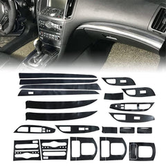 FZJDSD 3D carbon fiber interior decal on front doors enhances sportier cabin aesthetics.
