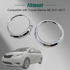 Close-up of FZJDSD bezel cover with chrome trim on Sienna SE