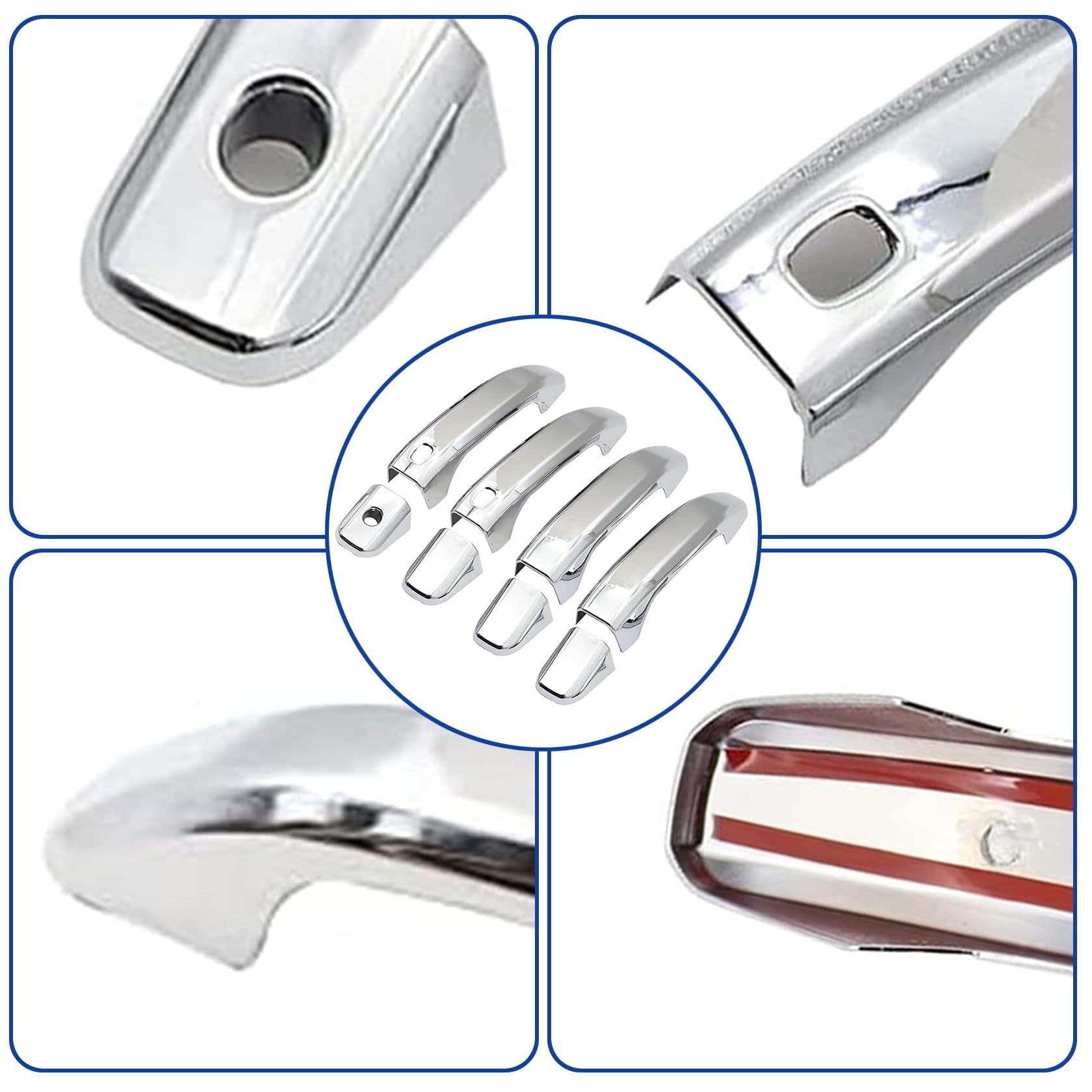 FZJDSD chrome door handle cover packaging and kit contents