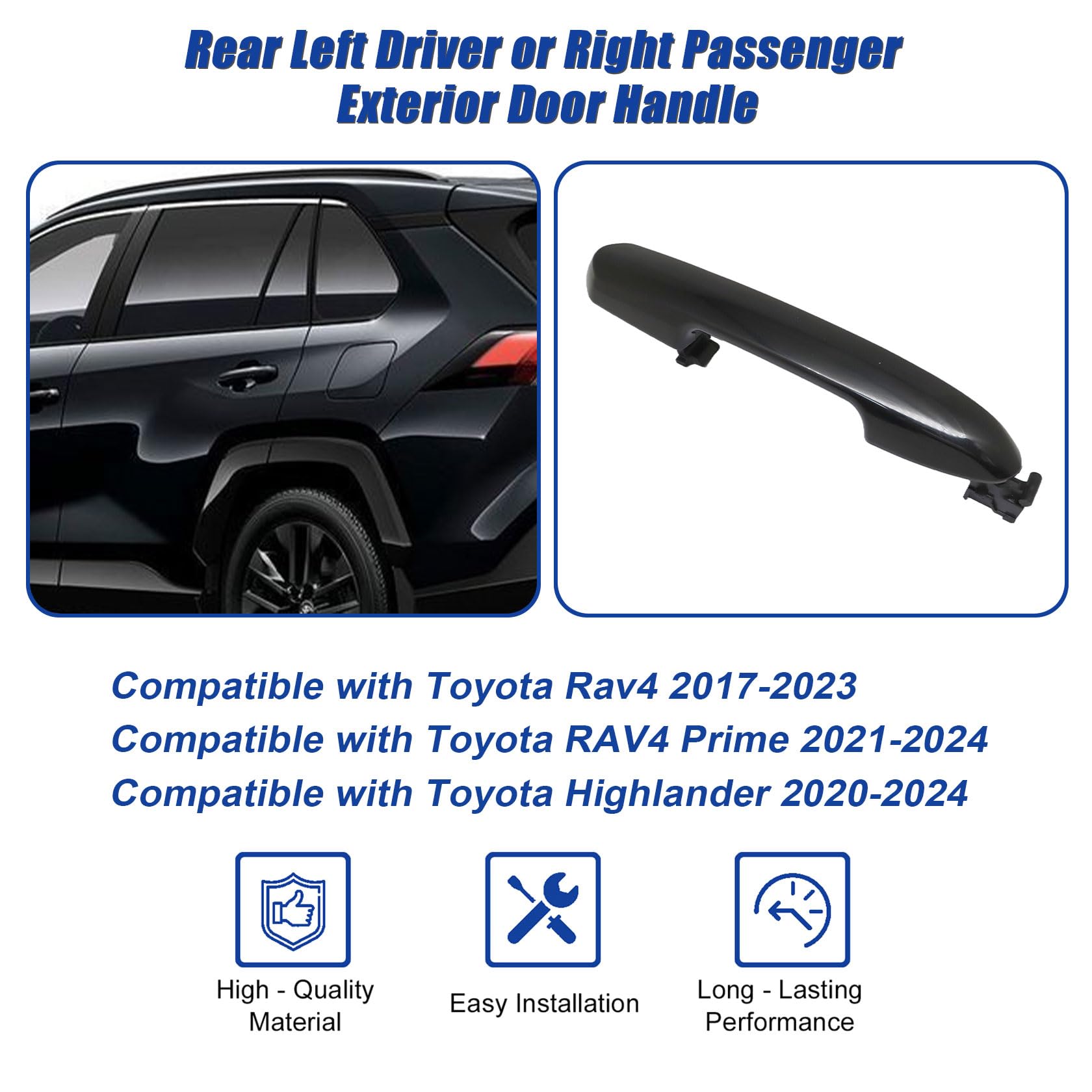 FZJDSD Rav4 Prime left exterior door handle—fits 2021-2024 for easy installation.