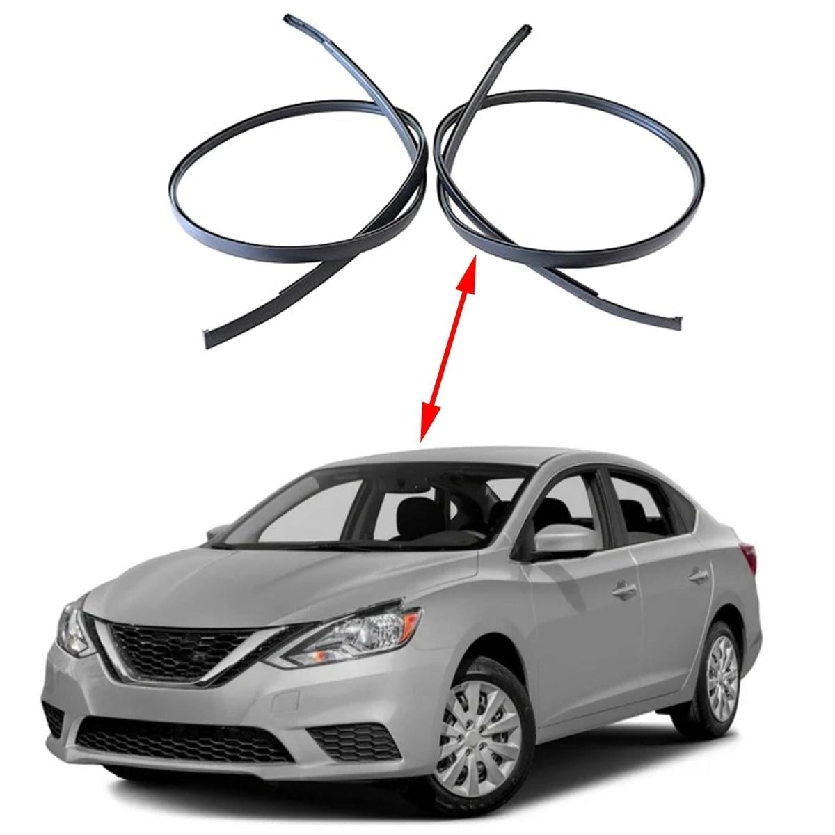 FZJDSD left roof drip molding for Nissan Sentra improves edge sealing and appearance.