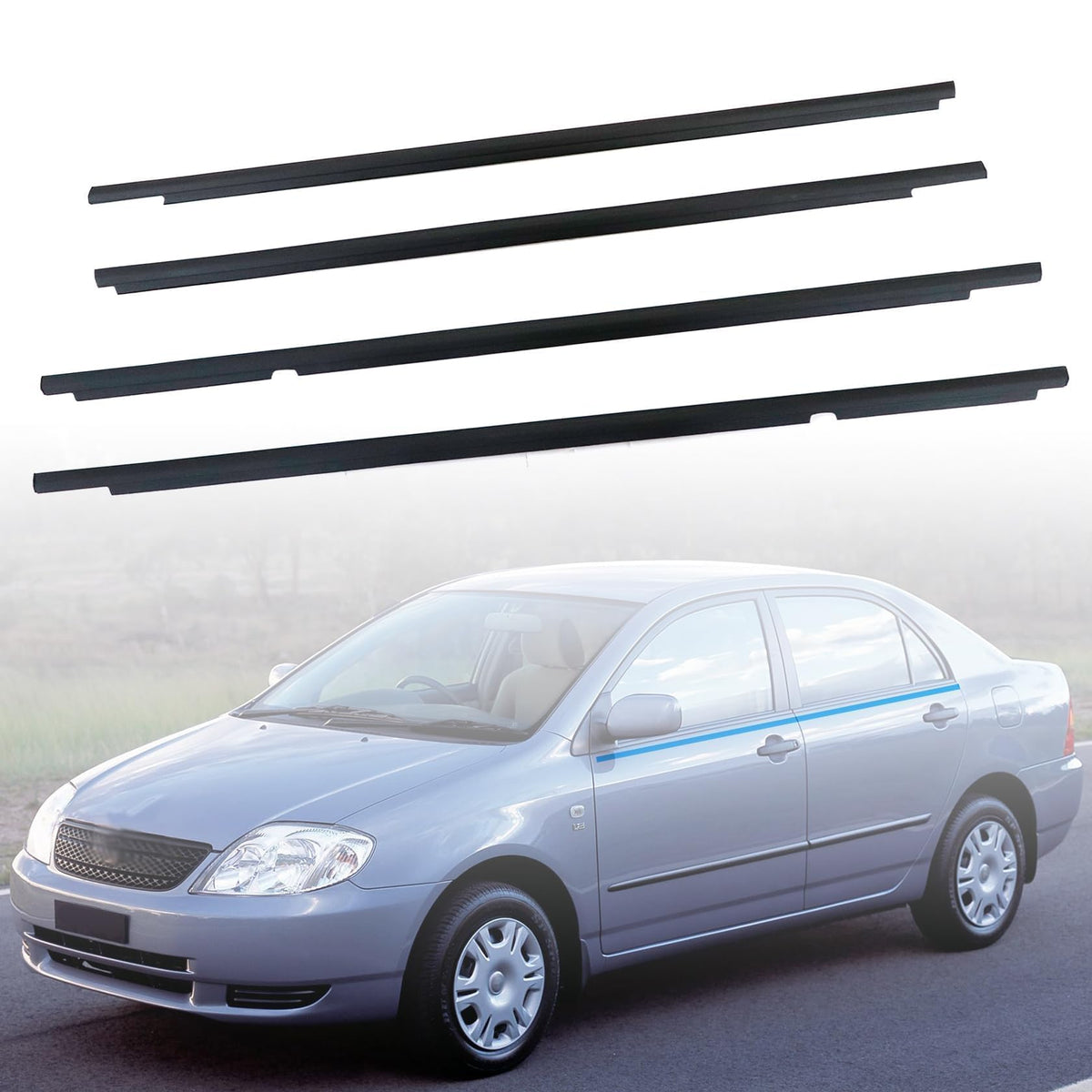 FZJDSD window weatherstrip for Corolla front seal improves sealing and reduces drafts.