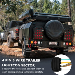 FZSFVAQ Y-shaped wiring harness aiding quick branching for trailers