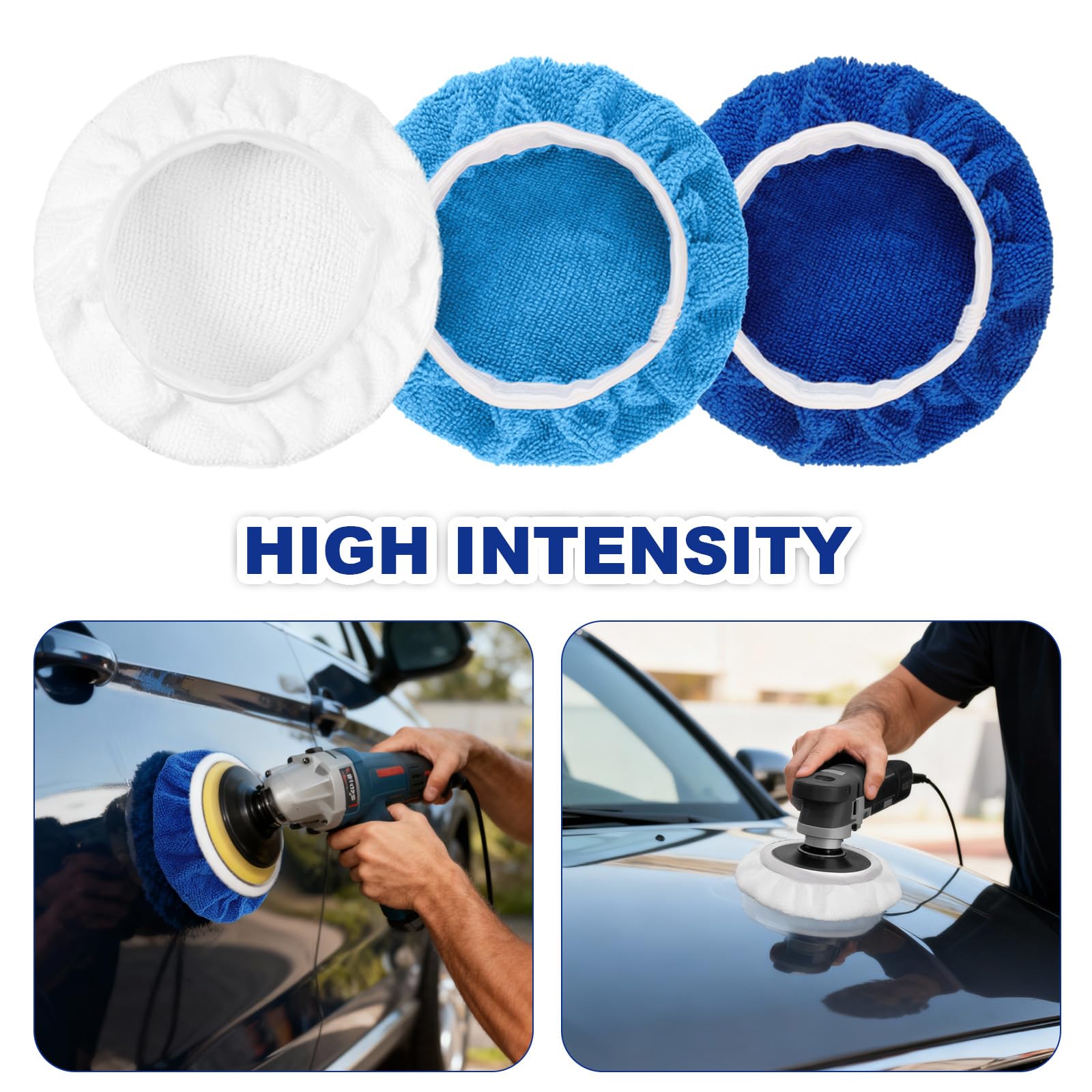 Fzxdfg microfiber pads suitable for car, furniture, and metal polishing.