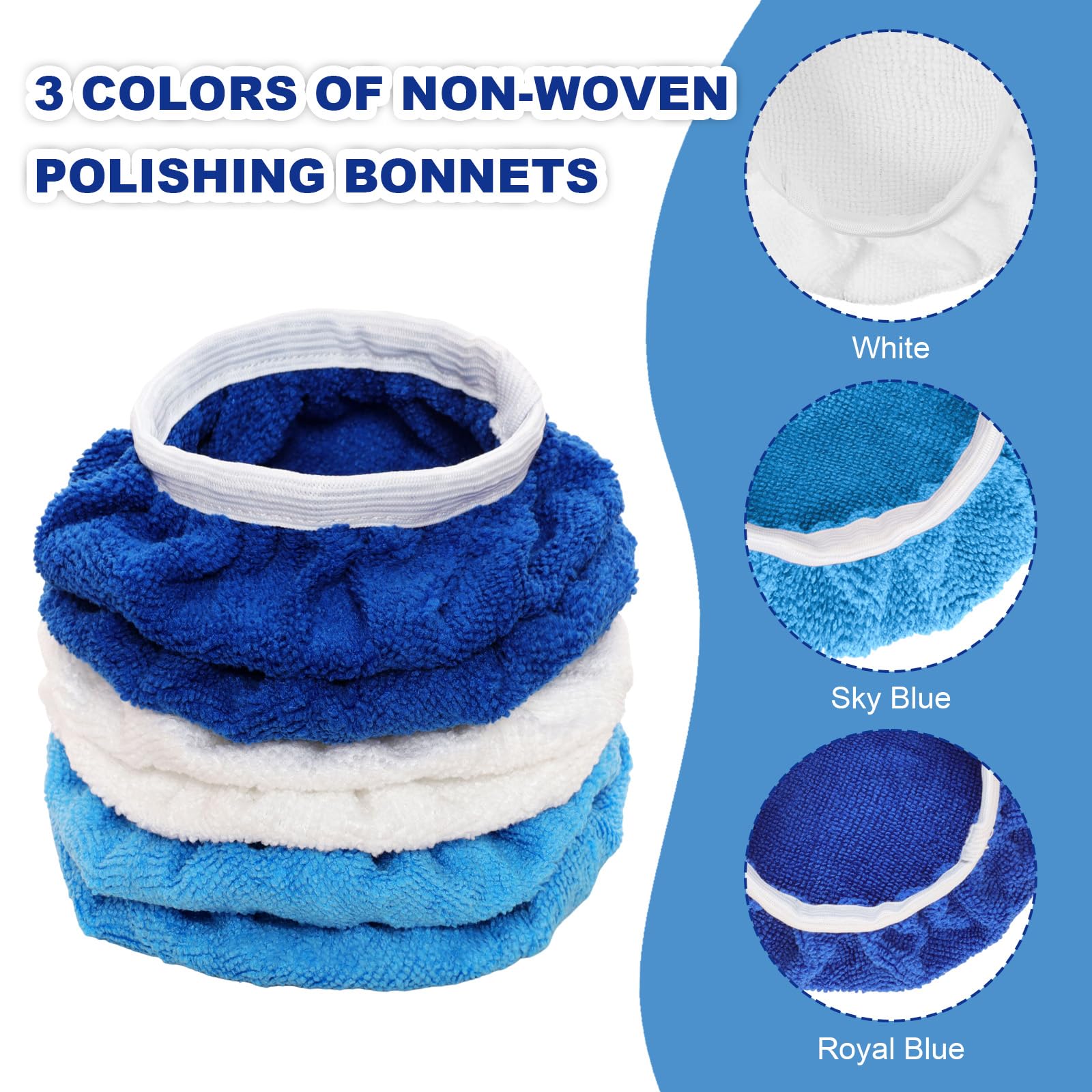 Fzxdfg sky blue polishing cover helps distinguish wax types during use.