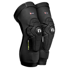 G-Form Pro-Rugged 2 MTB knee guards in action on a rugged trail for protection and mobility