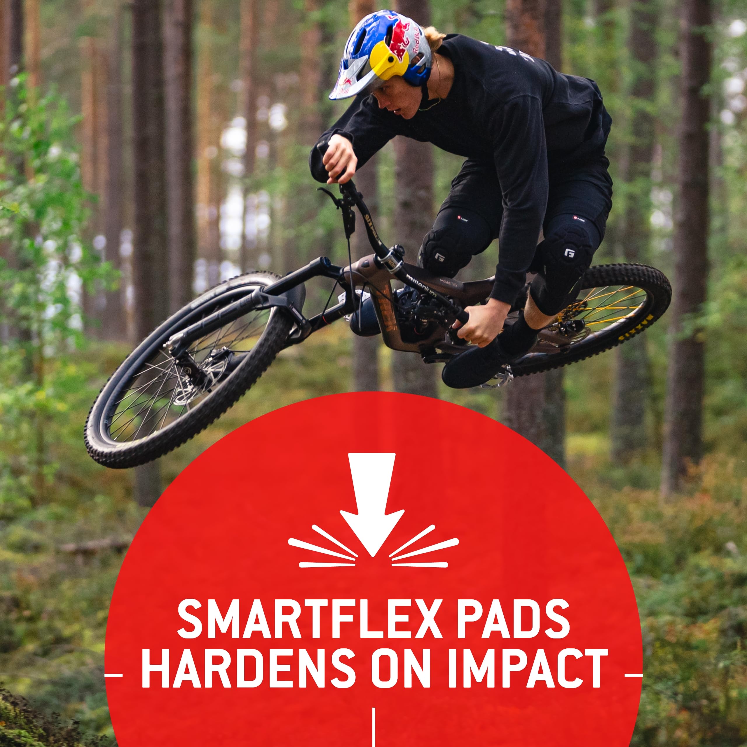 G-Form Pro-Rugged 2 knee guard showing ventilated mesh back to stay cool during climbs