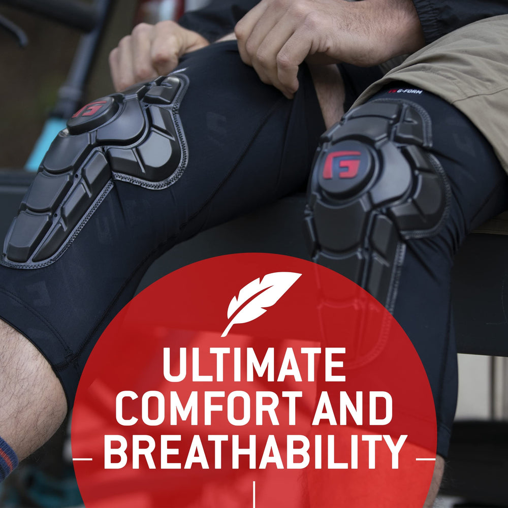 G-Form Pro-X3 knee guards with breathable fabric for cool rides