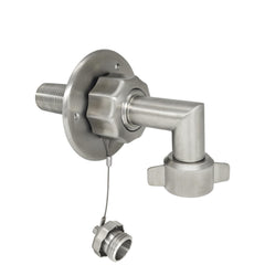 G-Sunny all-metal RV city water inlet with 90-degree elbow in brushed nickel for durable connections