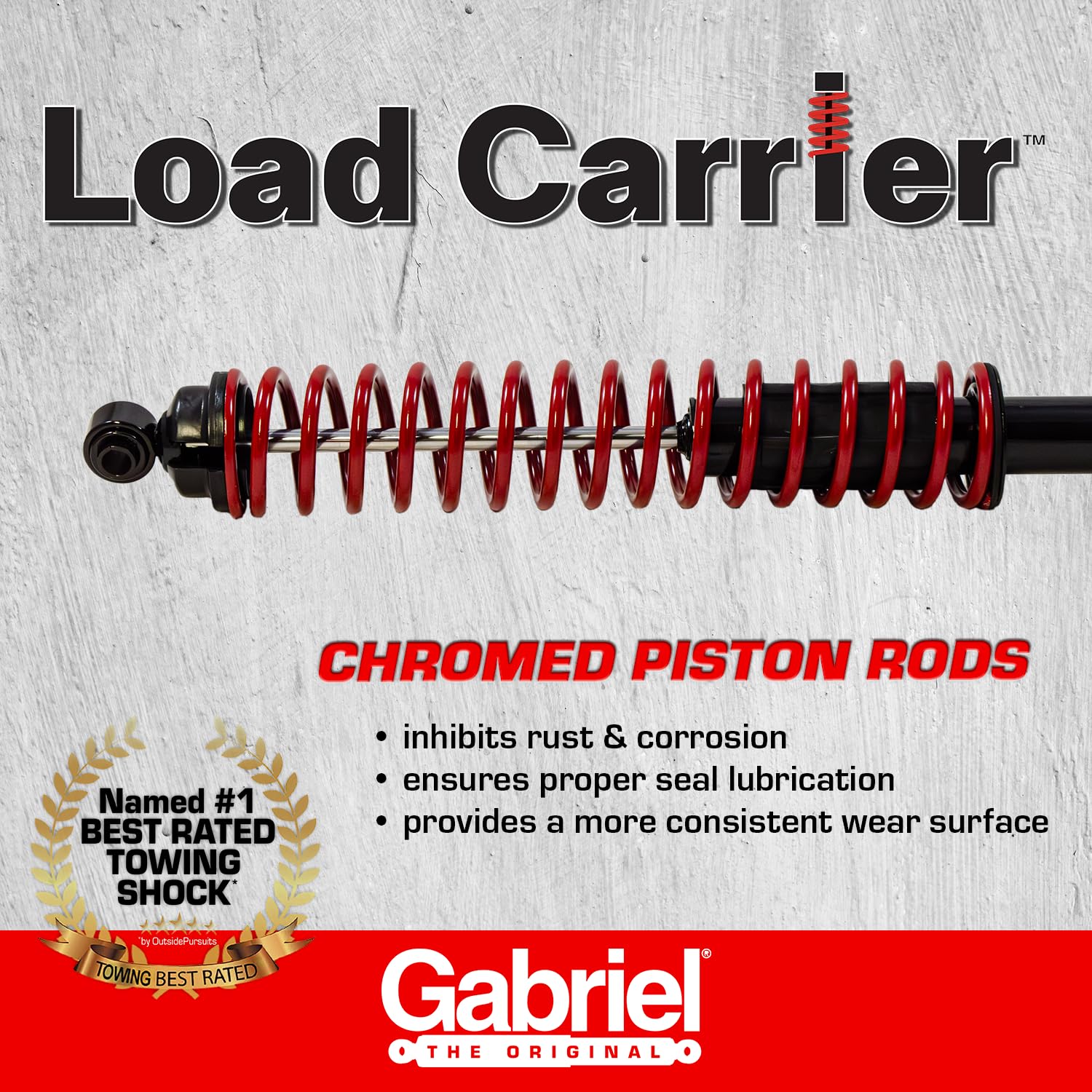 Gabriel heavy-duty towing shocks reduce ride height loss.