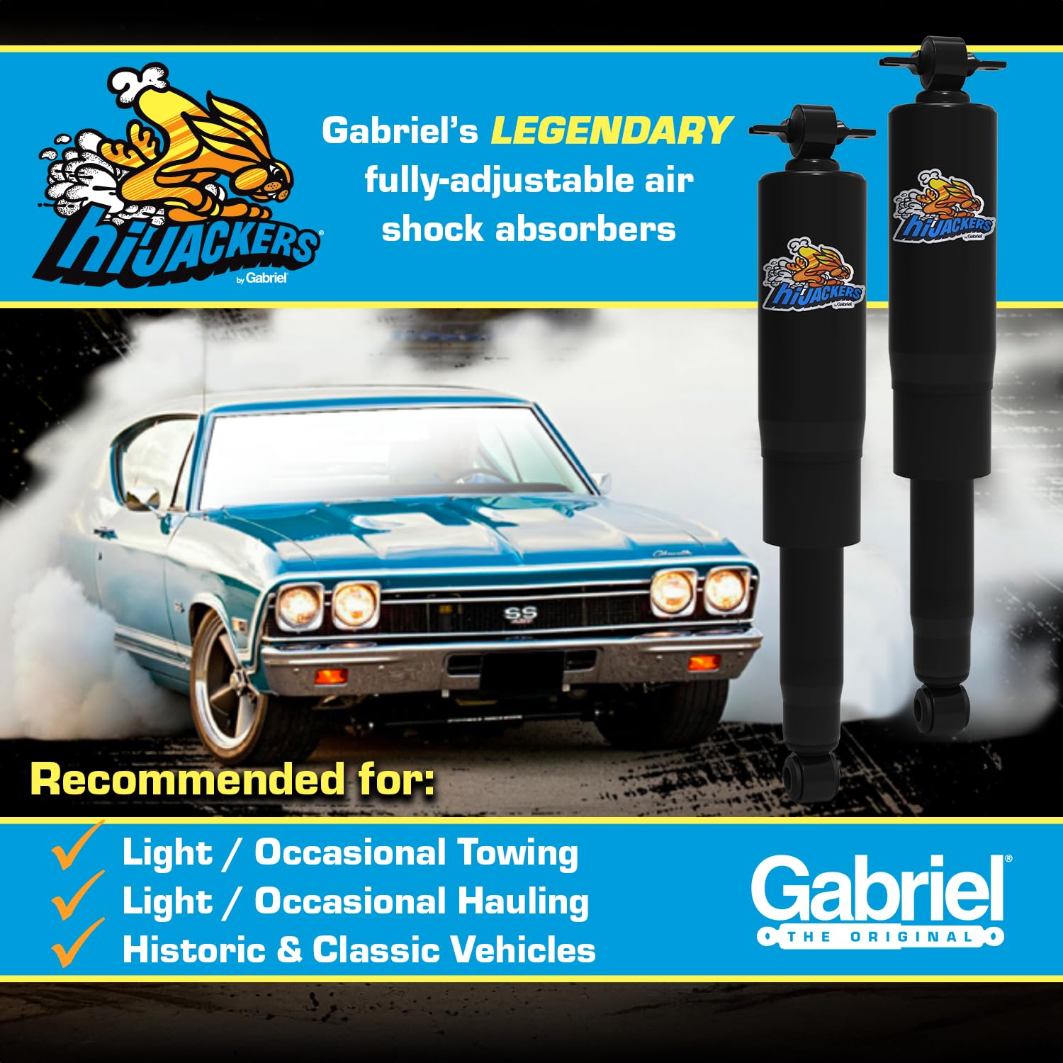 Gabriel Hijackers chrome piston rod detail showing durability
