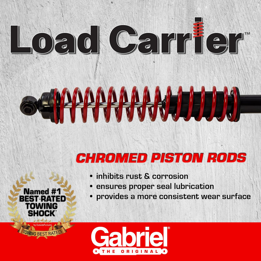 Gabriel rear shock with chromed piston reduces corrosion and wear