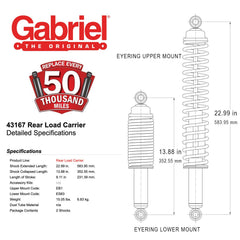 Gabriel rear towing shock for RWD trucks maintains ride height on hauls
