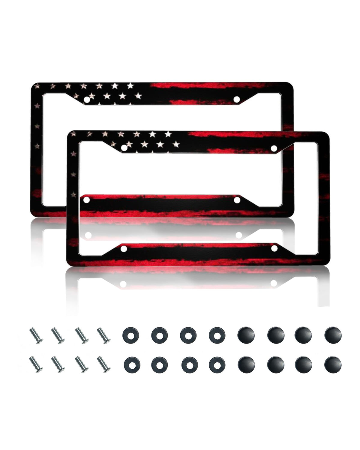 GACCAP standard US size license frame fits front or rear plates with a clean look.