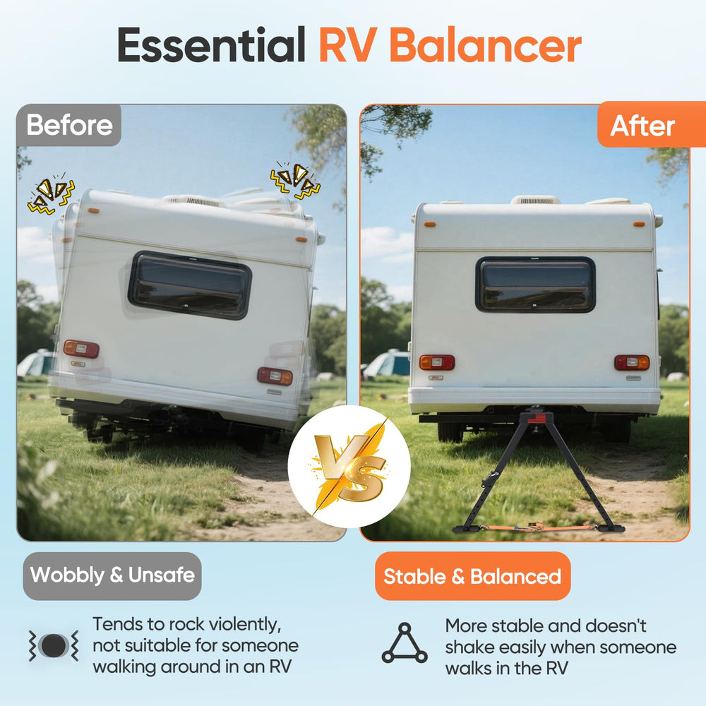 GADFISH 2-receiver compatible stabilizer fits a wide range of RV hitch setups.