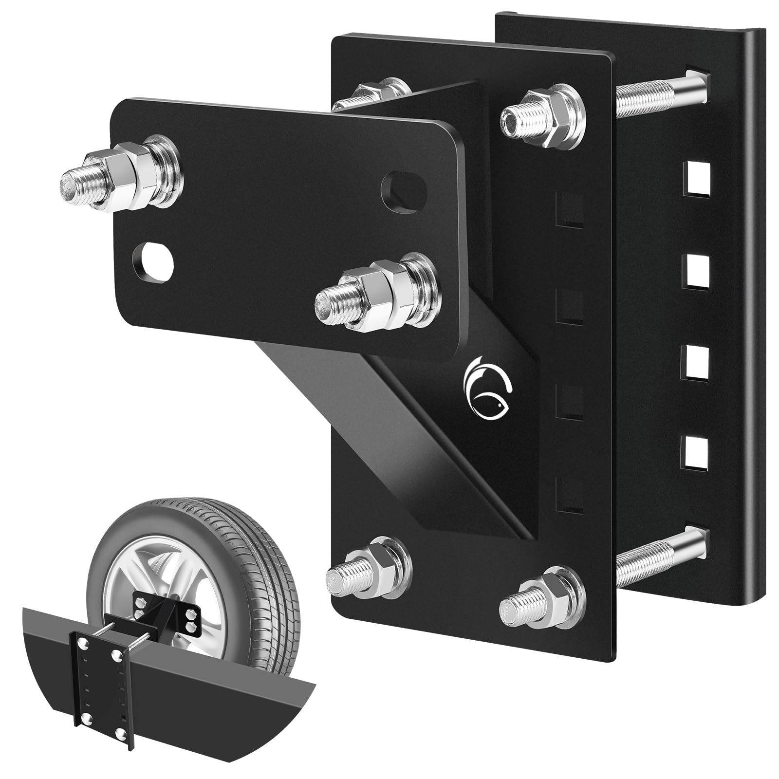GADFISH spare tire carrier with triangular-structure design for robust road support