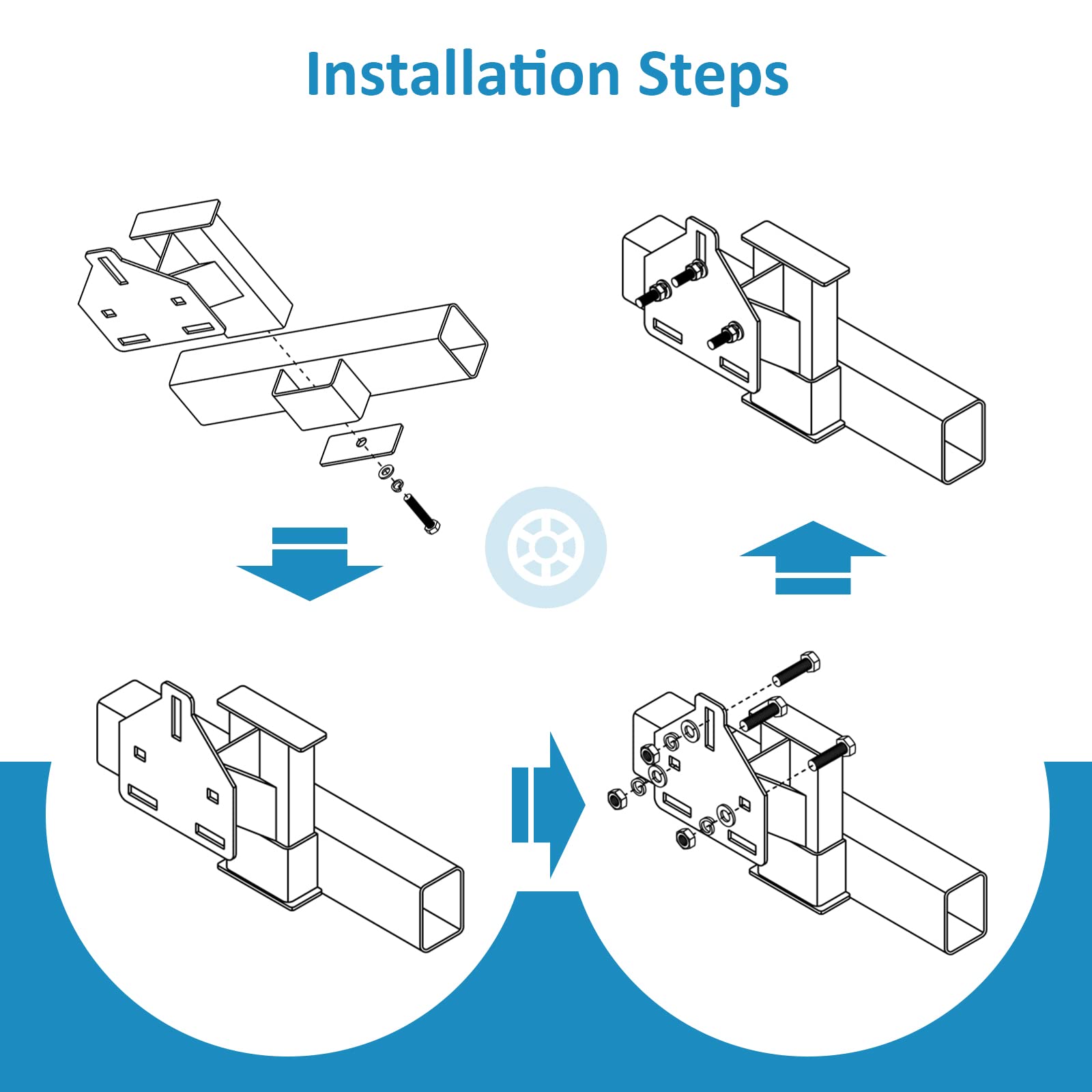 GADFISH 18-month warranty supports reliable spare tire mounting.