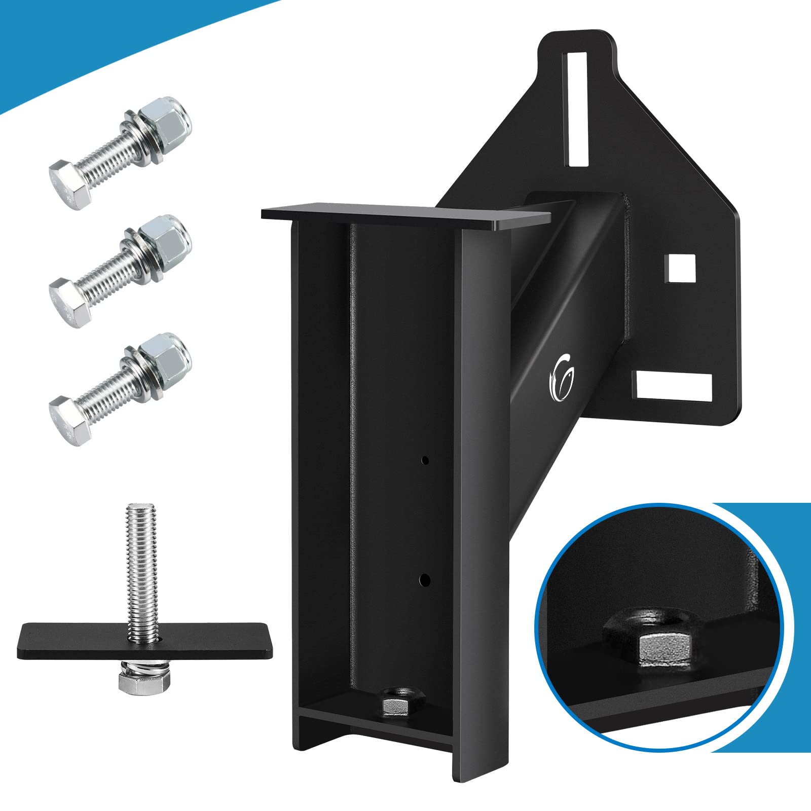 GADFISH spare tire mount shows 3-nuts design reducing road noise.