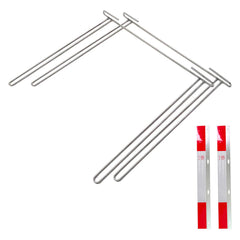 GaeaAuto chrome 24-inch mud flap anti-sail bracket on trucks for stable flaps