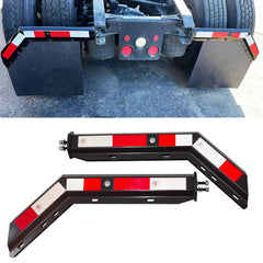GaeaAuto black angled mudflap hanger with 1-1-8 inch spacing for secure mounting.