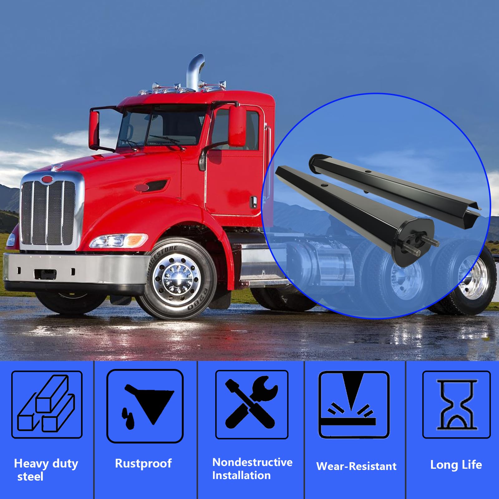 GaeaAuto right-side mud flap hanger forms a matched pair.