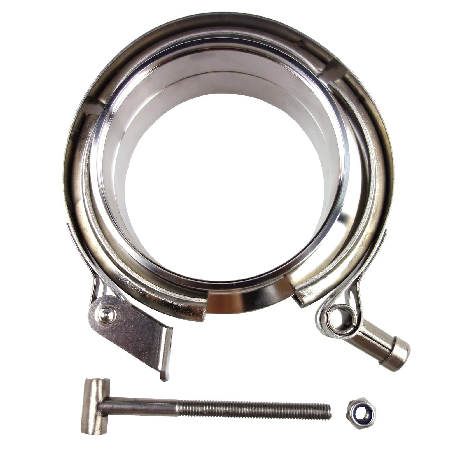 GaeaAuto two-pack includes complete clamp-and-flange assemblies.
