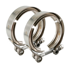 GAEAUTO 2.5-inch V-band clamp 2-pack close-up, corrosion-resistant 304 stainless steel.