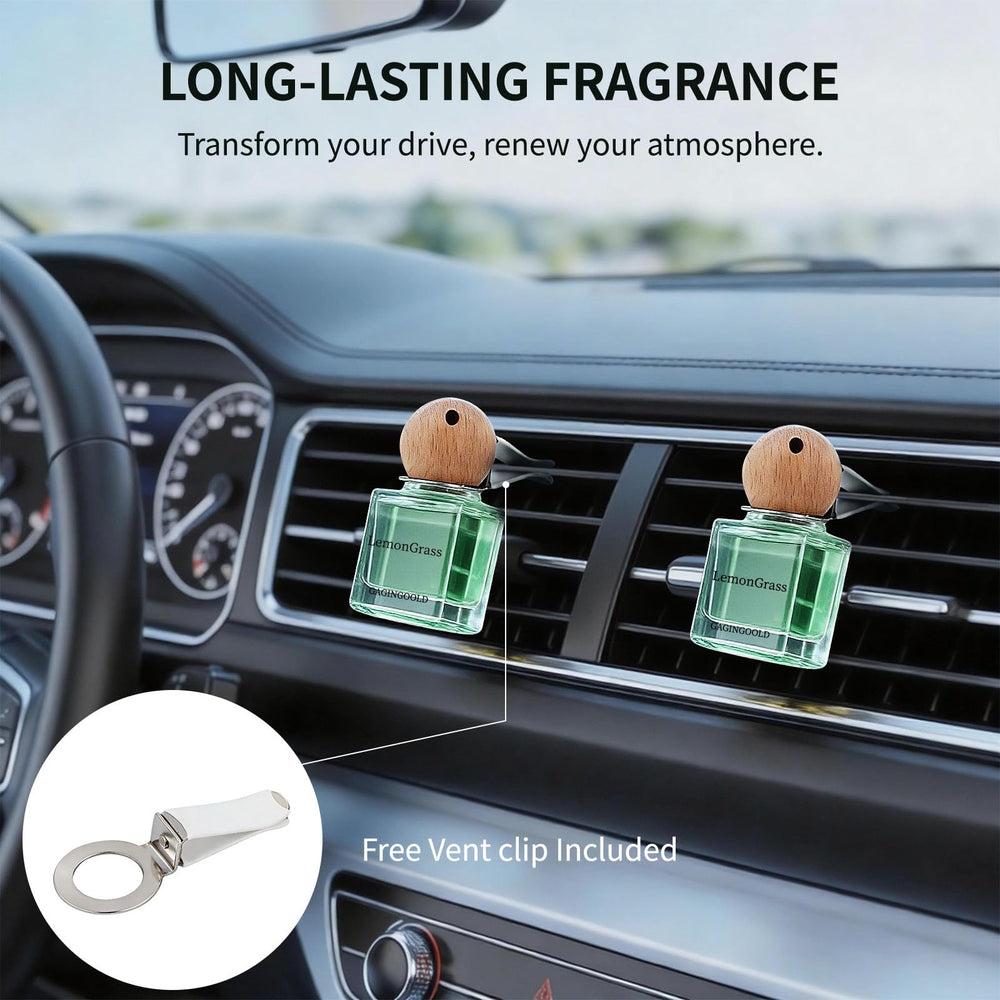 GAGINGOOLD glass bottle with wooden cap adds a stylish touch to your car interior