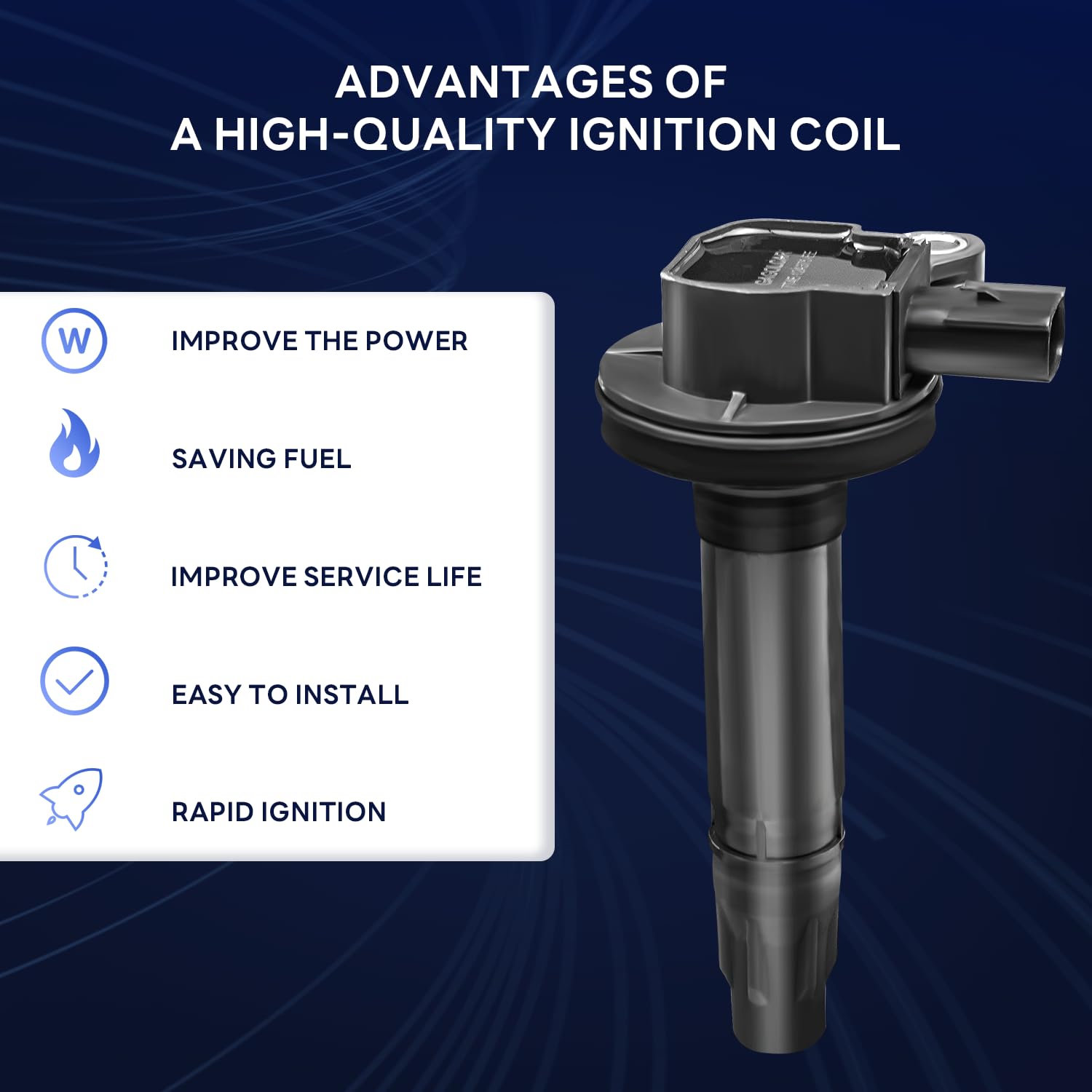 GAGOLCAR six spark plugs for steady combustion and smooth starts.