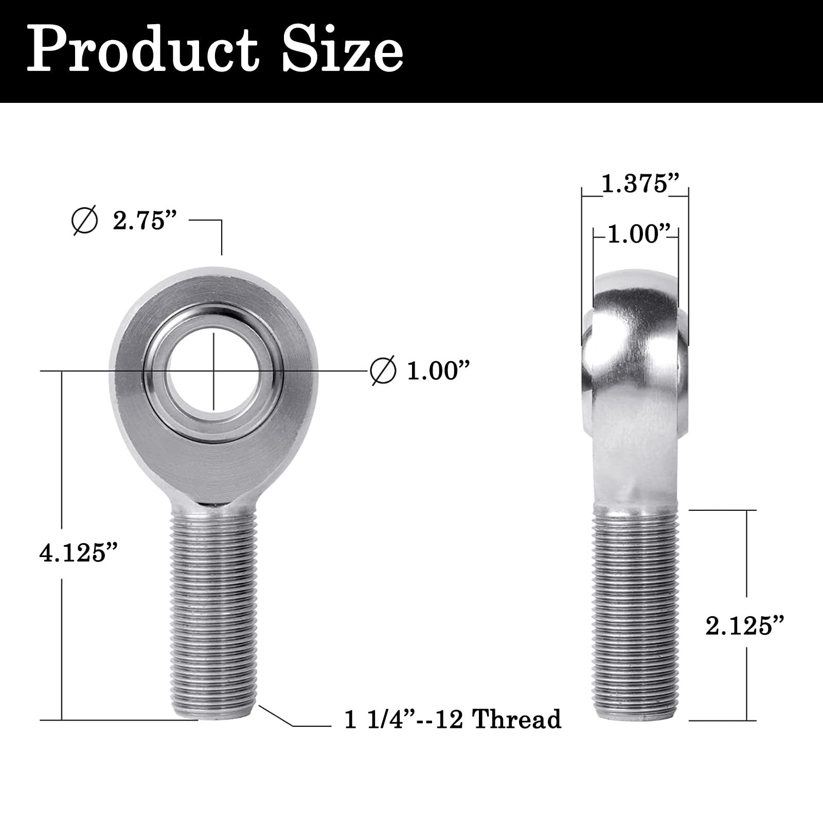 GaiRen left-hand thread Heim joint image for balanced suspension joints.