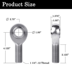 GaiRen left-hand thread Heim joint image for balanced suspension joints.