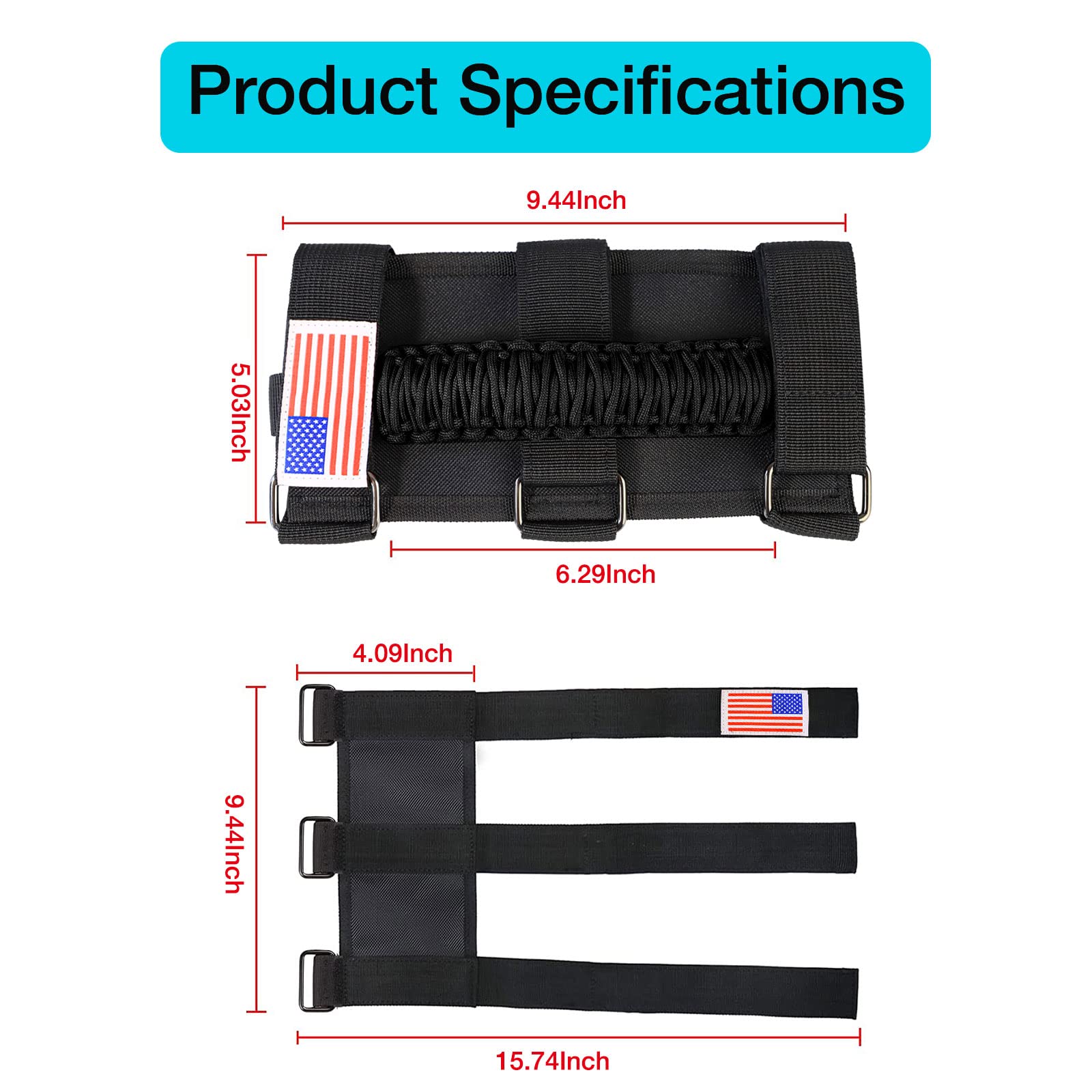 GAIZON black with USA flag design interior accent