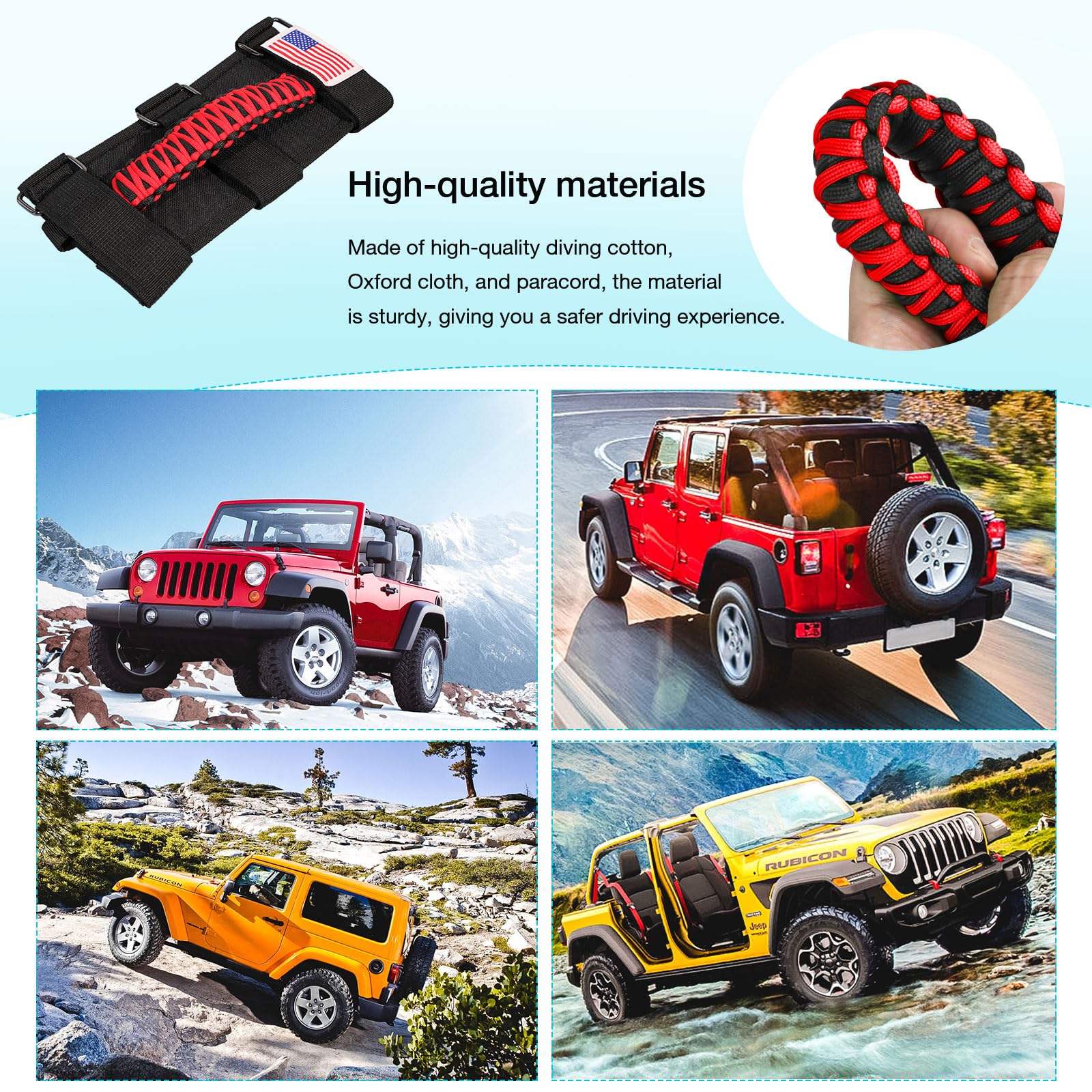 GAIZON grab handles feature a non-slip design for safety