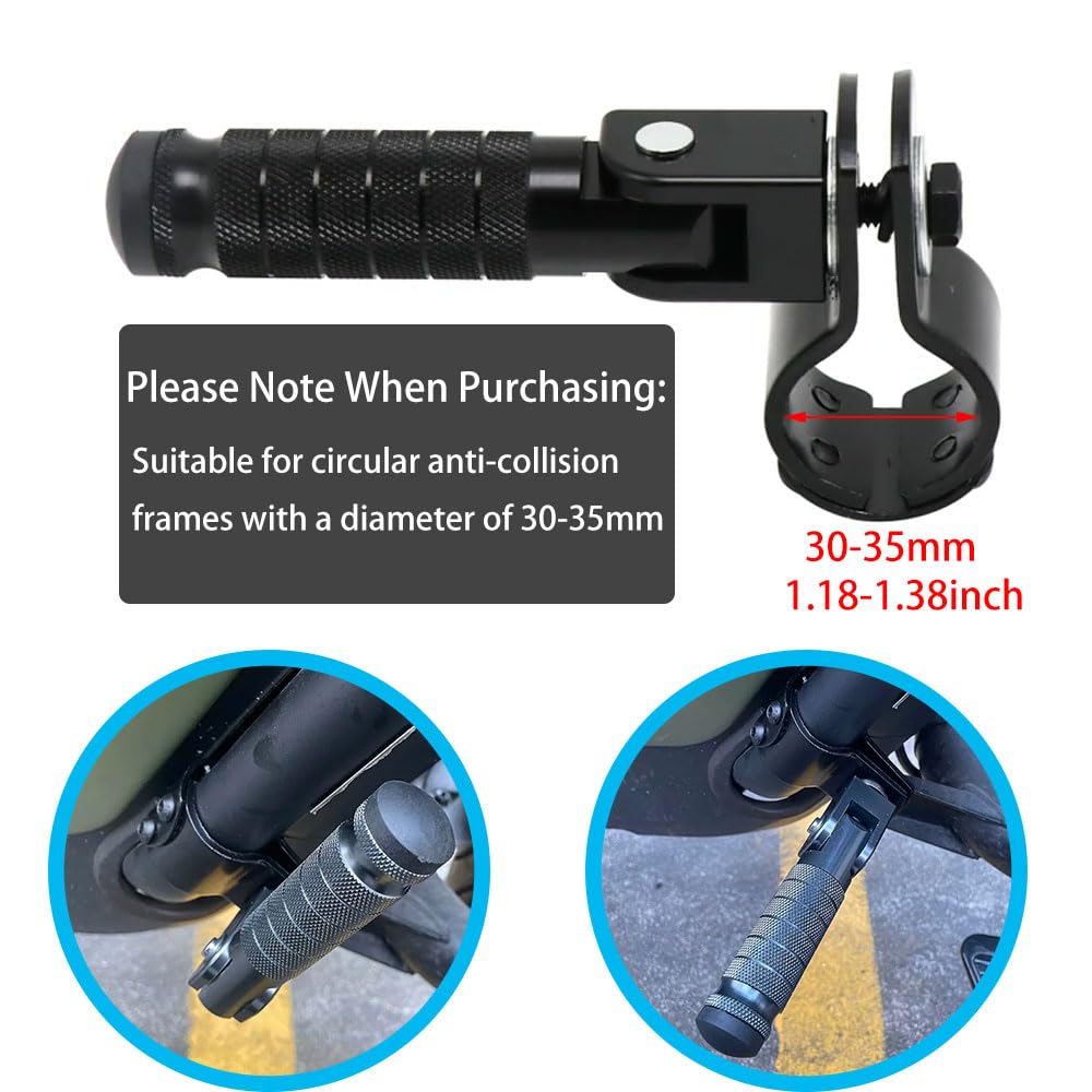 GALEPICK 90-degree folded pedal assembly demonstrates space-saving, stable front or rear mounting.