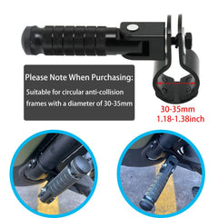GALEPICK 90-degree folded pedal assembly demonstrates space-saving, stable front or rear mounting.