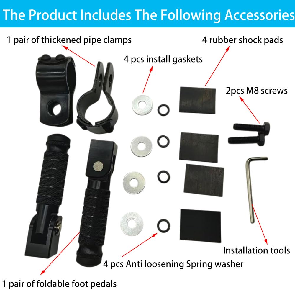 GALEPICK rear passenger pedal supports comfort and safety for riders and companions.
