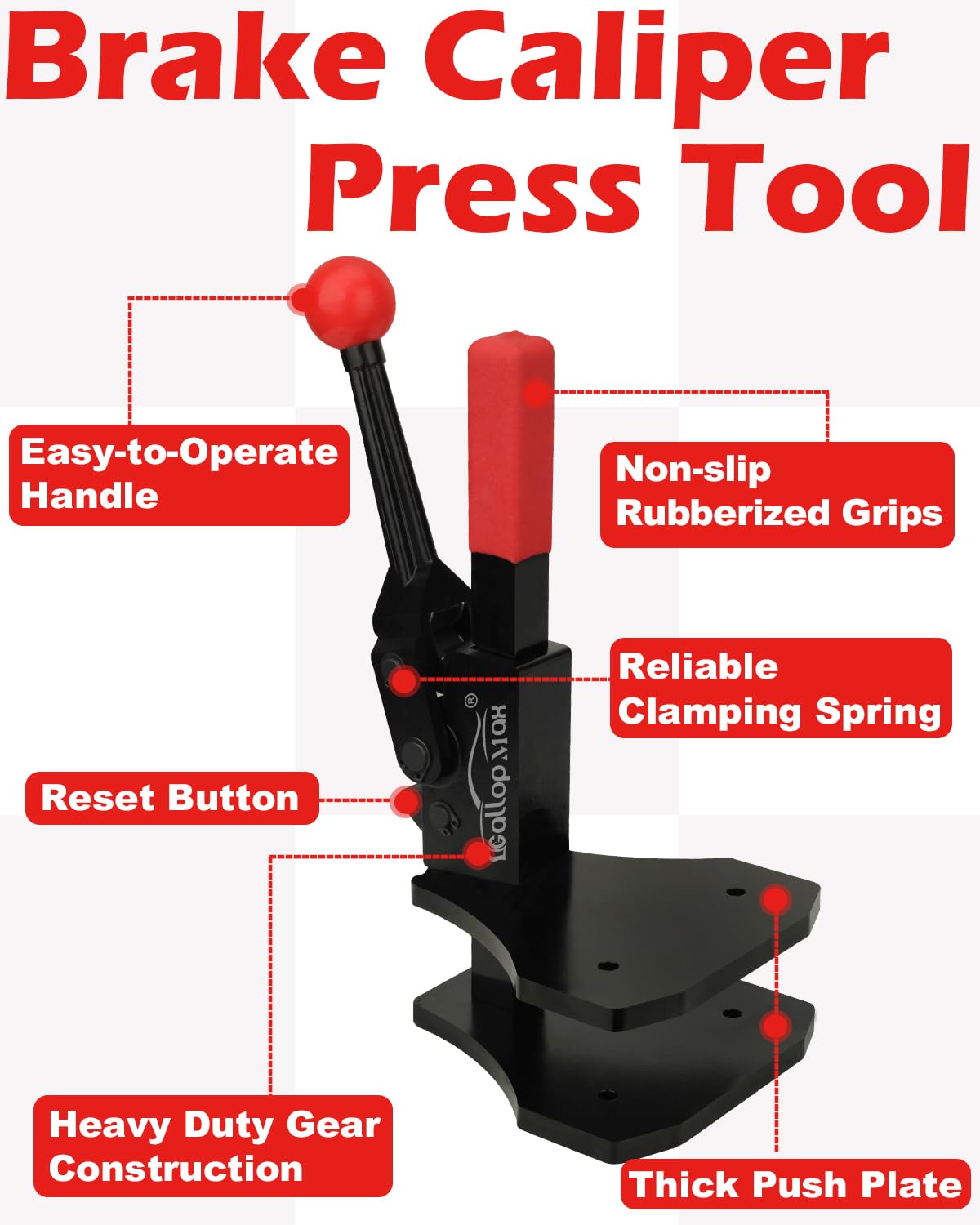 GallopMax 11.8x7cm press plates distribute load evenly