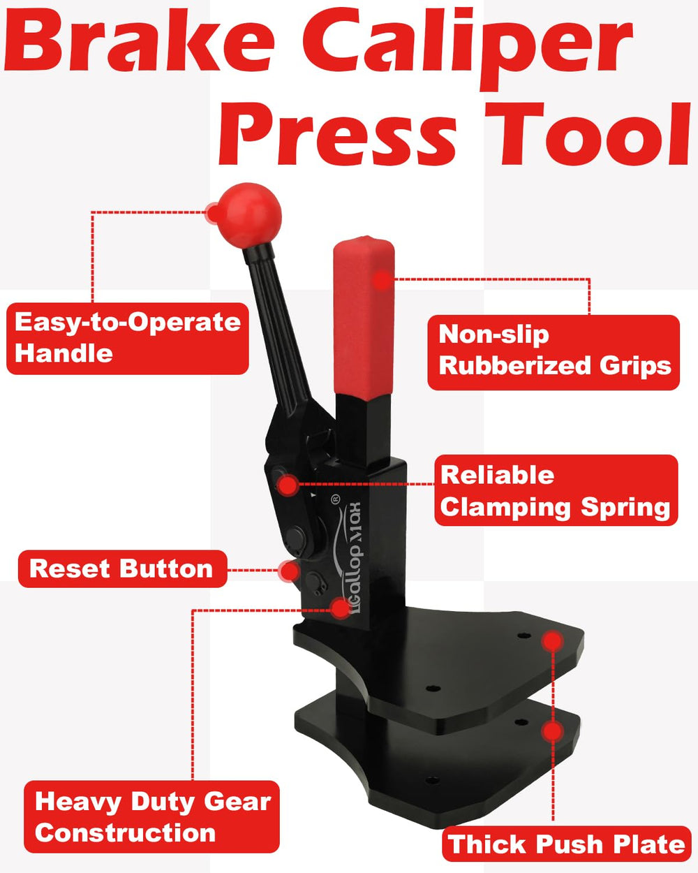GallopMax 11.8x7cm press plates distribute load evenly