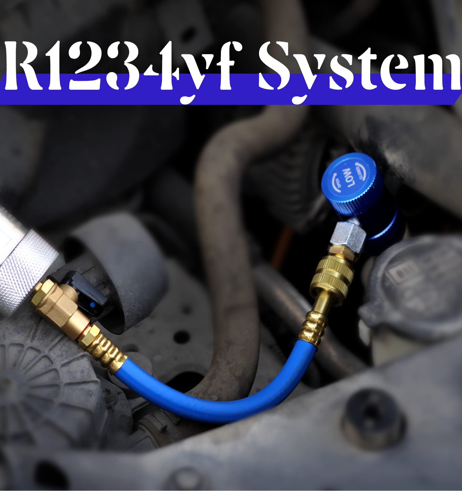 GallopMax R134A low-side quick coupler ready for quick connections.