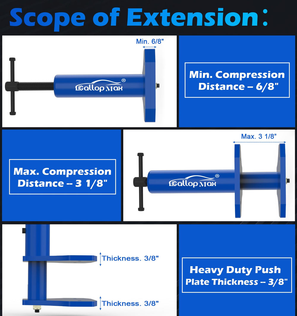 GallopMax side push plate used for 6- and 8-piston calipers.