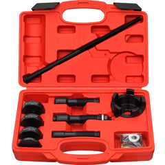 GallopMax wheel bearing puller kit used on a Harley wheel for easier removal.