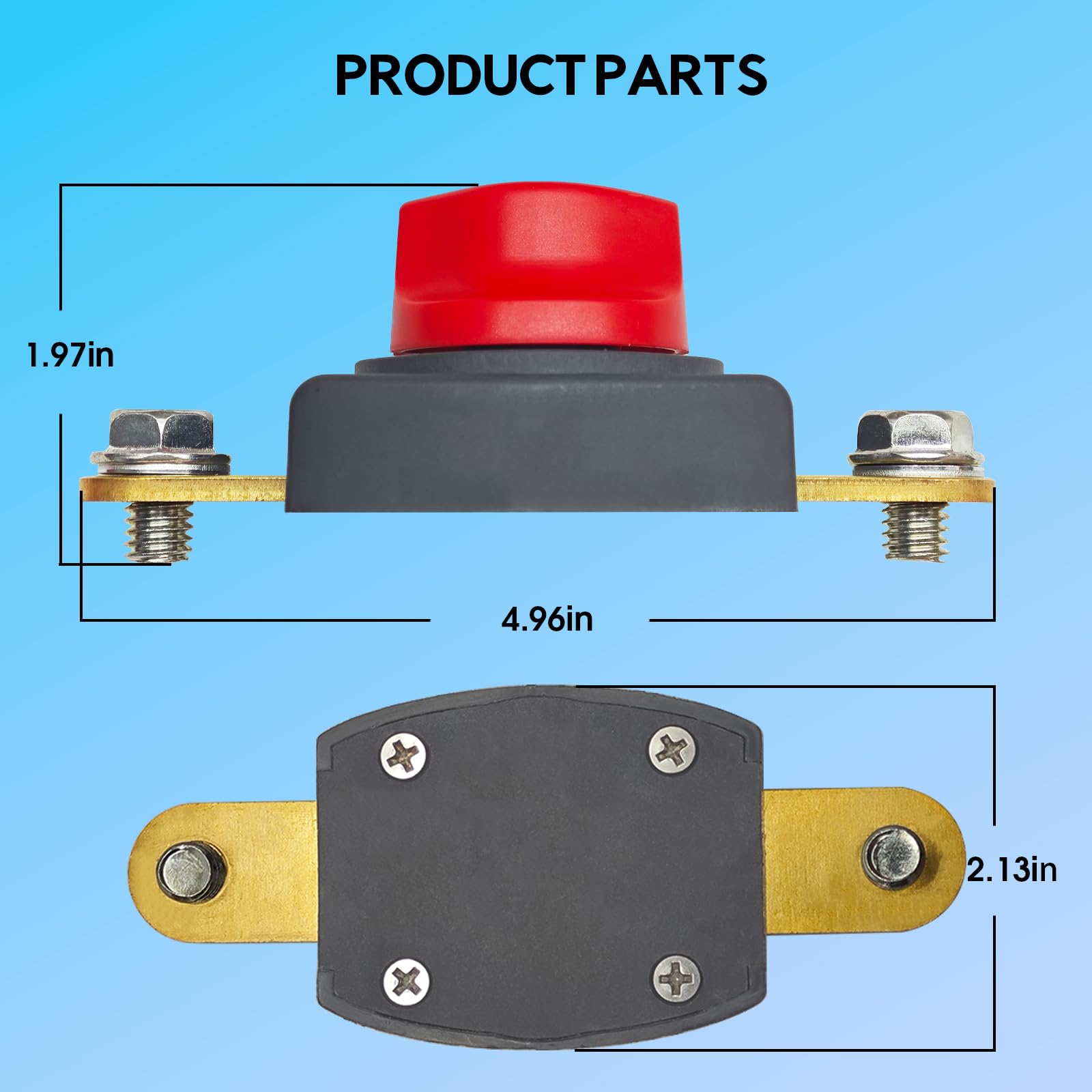 GANETZO switch compact design fits tight spaces in vehicles.