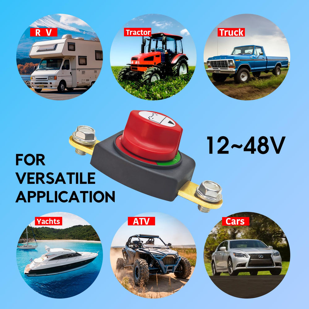 GANETZO switch fitting top-post battery for universal compatibility.