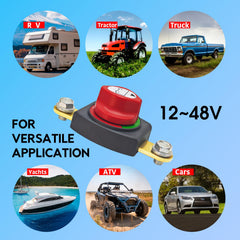GANETZO switch fitting top-post battery for universal compatibility.