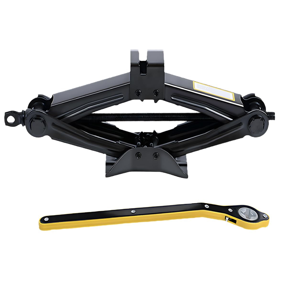 GAOLAOSY car scissor jack kit 2t demonstrates portable trunk storage for emergencies.